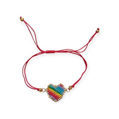 Pulsera Corazon Arcoiris