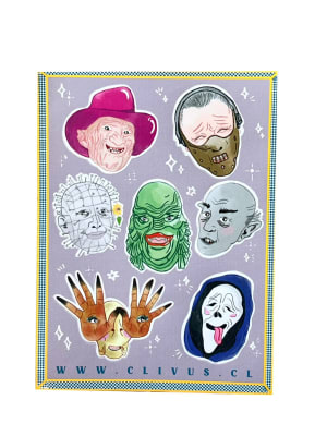 Lamina de stickers Pretty Monsters1