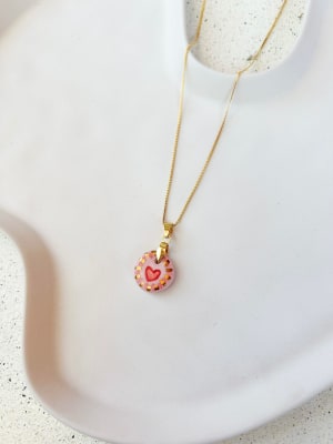 collar medalla corazon