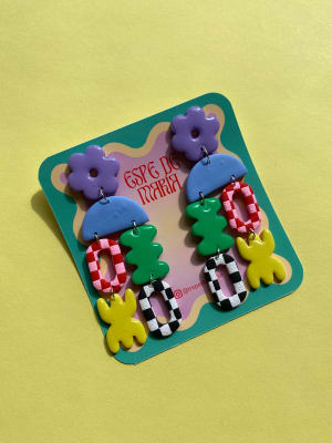 AROS ASIMÉTRICO XL FLOR LILA1