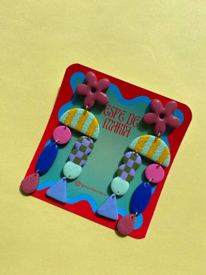 AROS ASIMÉTRICO XL FLOR BURDEO