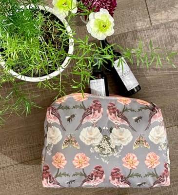 Cosmetiquero Pajaro Rosa1