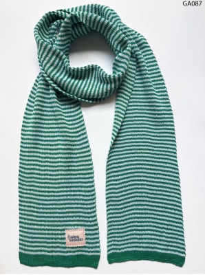 Bufanda M lineas verde