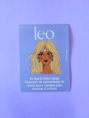 Postal Lema Signo Leo