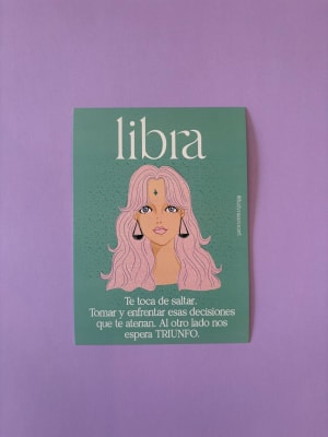 Postal Lema Signo Libra