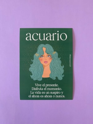 Postal Lema Signo Acuario