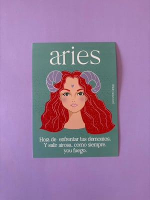 Postal Lema Signo Aries