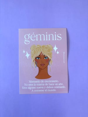 Postal Lema Signo Geminis