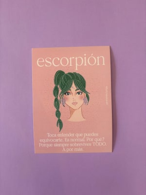 Postal Lema Signo Escorpion