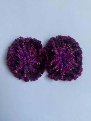 Aros Pompon Lavanda1