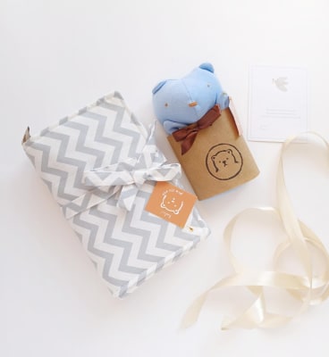 Pack Abrazo de Gracia / tutito celeste-mudador lineas gris blanco