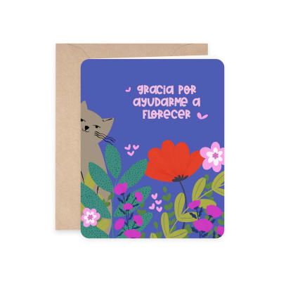 Greeting Card Gracias por ayudarme a florecer