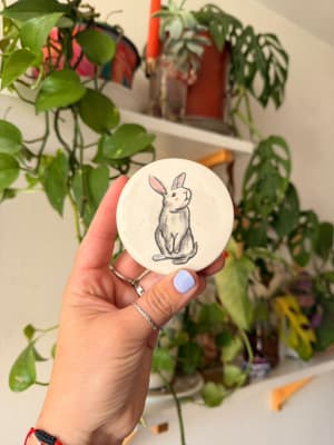 Joyero caja redonda conejo 1