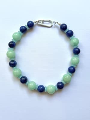 collar piedra celeste azul