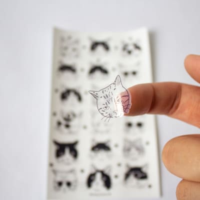 Set sticker Gatos Caritas1