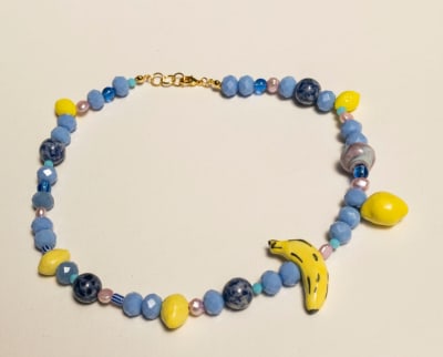 collar Banana azul 0262