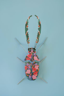 Ciervo volante Florido Armable para pared