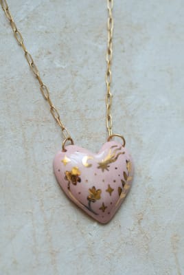 Colgante Corazon Rosa Grande