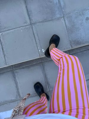 Patas Rayas naranjo/fucsia2