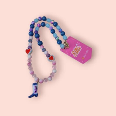 Collar azul bota vaquera