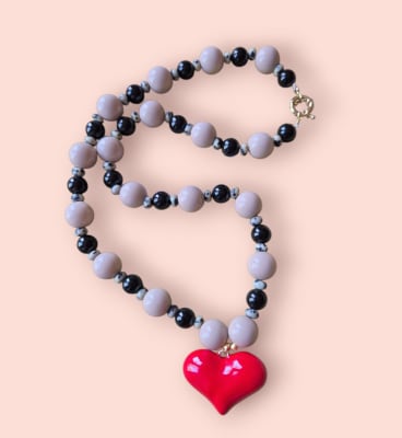 Collar negro/beige maxi