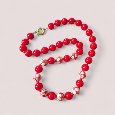 Collar choker rojo1