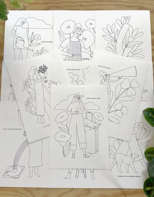 Postales/laminas inspiradoras para colorear