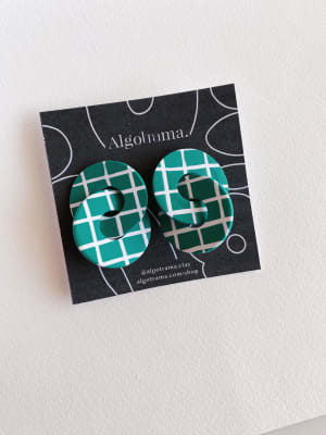 Aros Geminis Verde Cuadrille1