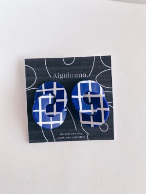 Aros Geminis Azul Cuadrille