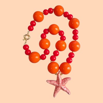 Collar nar estrella rosada