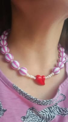 Choker malva/rayas1