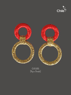AROS OASIS ROJO X DORADO