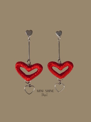 AROS MINI SHINE ROJO X PLATA