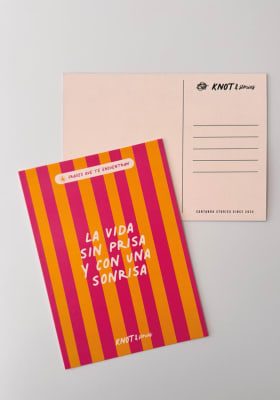 Postal Frases Que Te Encuentran - La Vida Sin Prisa y Con Una Sonrisa1