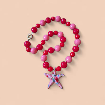 Collar estrella estampada