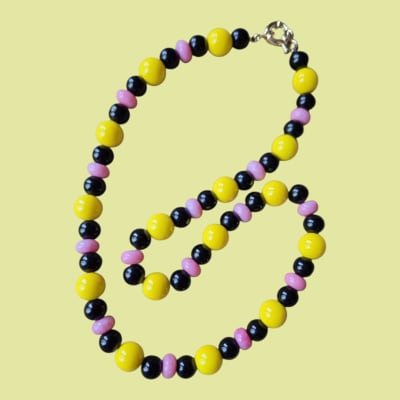 Collar Negro/Amarillo/Rosa1