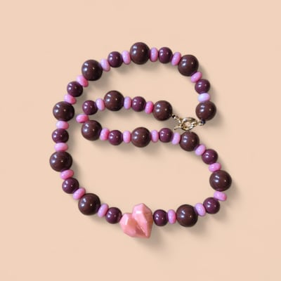 Choker Rosa/Café