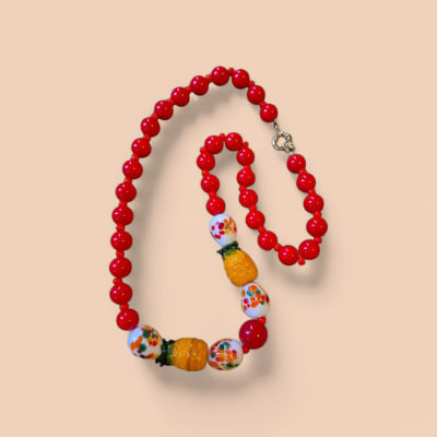 Collar Piñas Rojo1