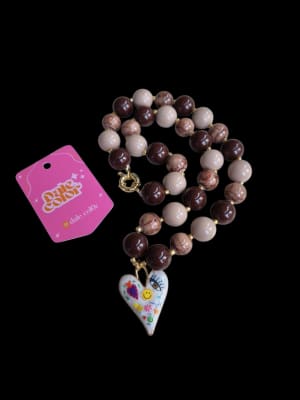 Collar Nude/Café Corazón Estampado1
