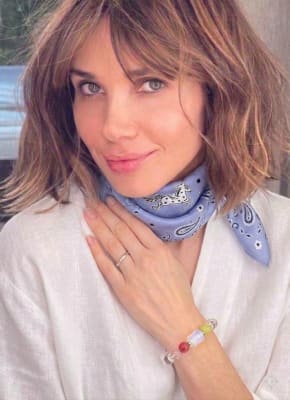 Bandana talismán 50x50 Celeste
