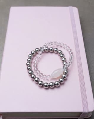 Pulsera  Cuarzo/ Hematita2