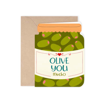 Greeting Cards Olive You Mucho