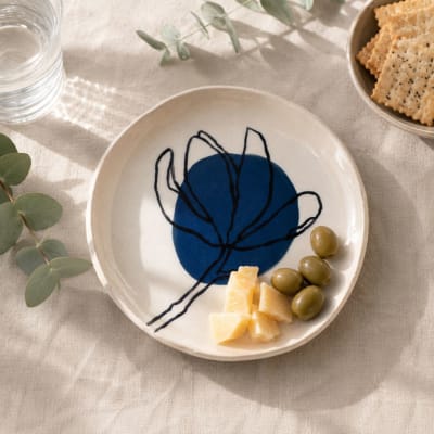 Plato  Mancha Azul 15 x 15 cm1