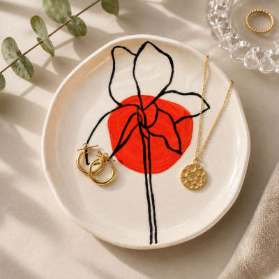 Plato  Mancha roja 15 x 15 cm1