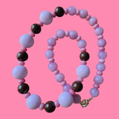 Collar Rosa/chocolate1