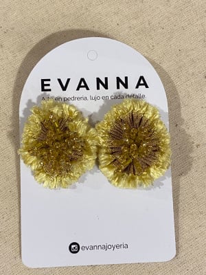 Aros Pompon Amarillo