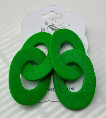 Aros Ovalados Doble verde