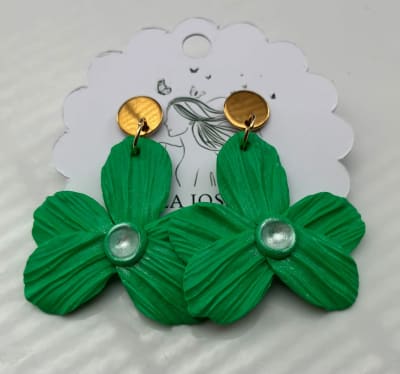 Aros Flor Tinny  Verde