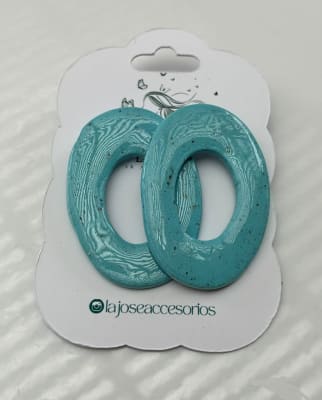 Aros Ovalados Turquesa