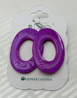 Aros Ovalados Morado